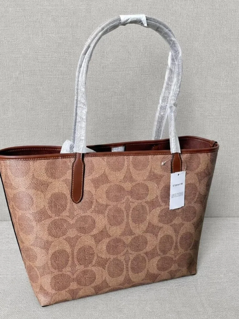 Coach Halloween Pumpkin City Tote Bag Signature Print Canvas Purse Bag NWT 2025